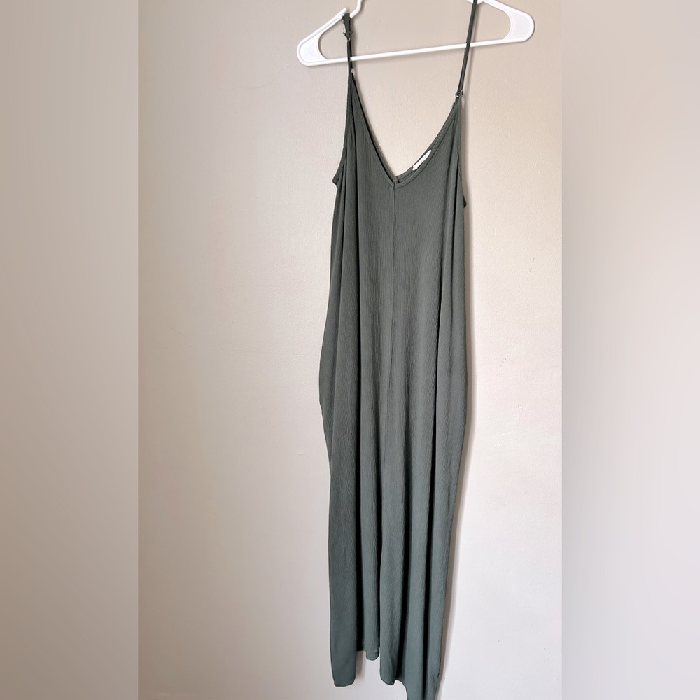 Lovestitch gauze summer dress olive green
